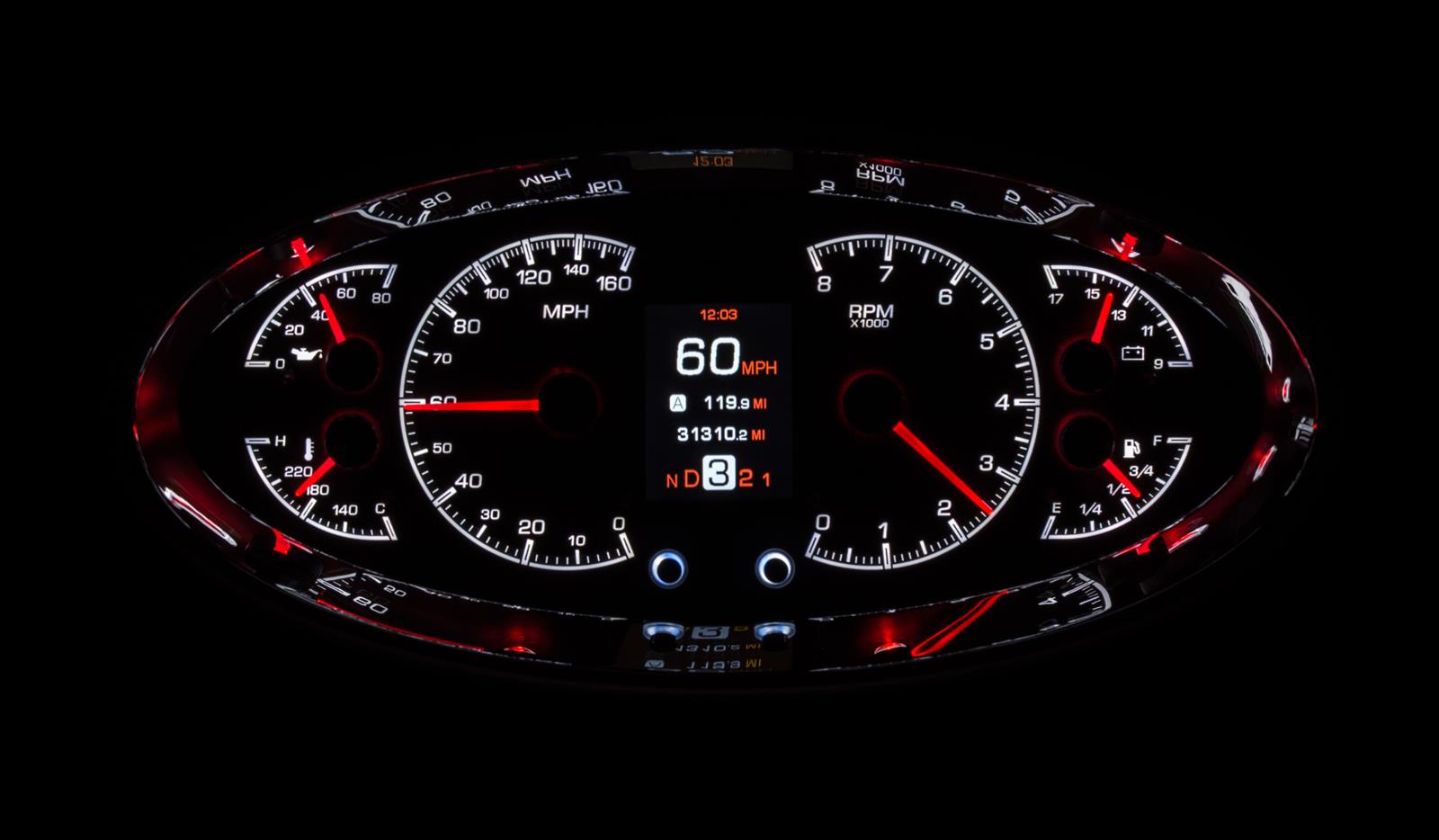 Dakota Digital HDX Series Universal Elliptical Analog Gauge Kits HDX-2017-S