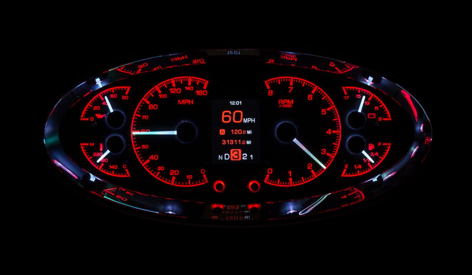 Dakota Digital HDX Series Universal Elliptical Analog Gauge Kits HDX-2017-S