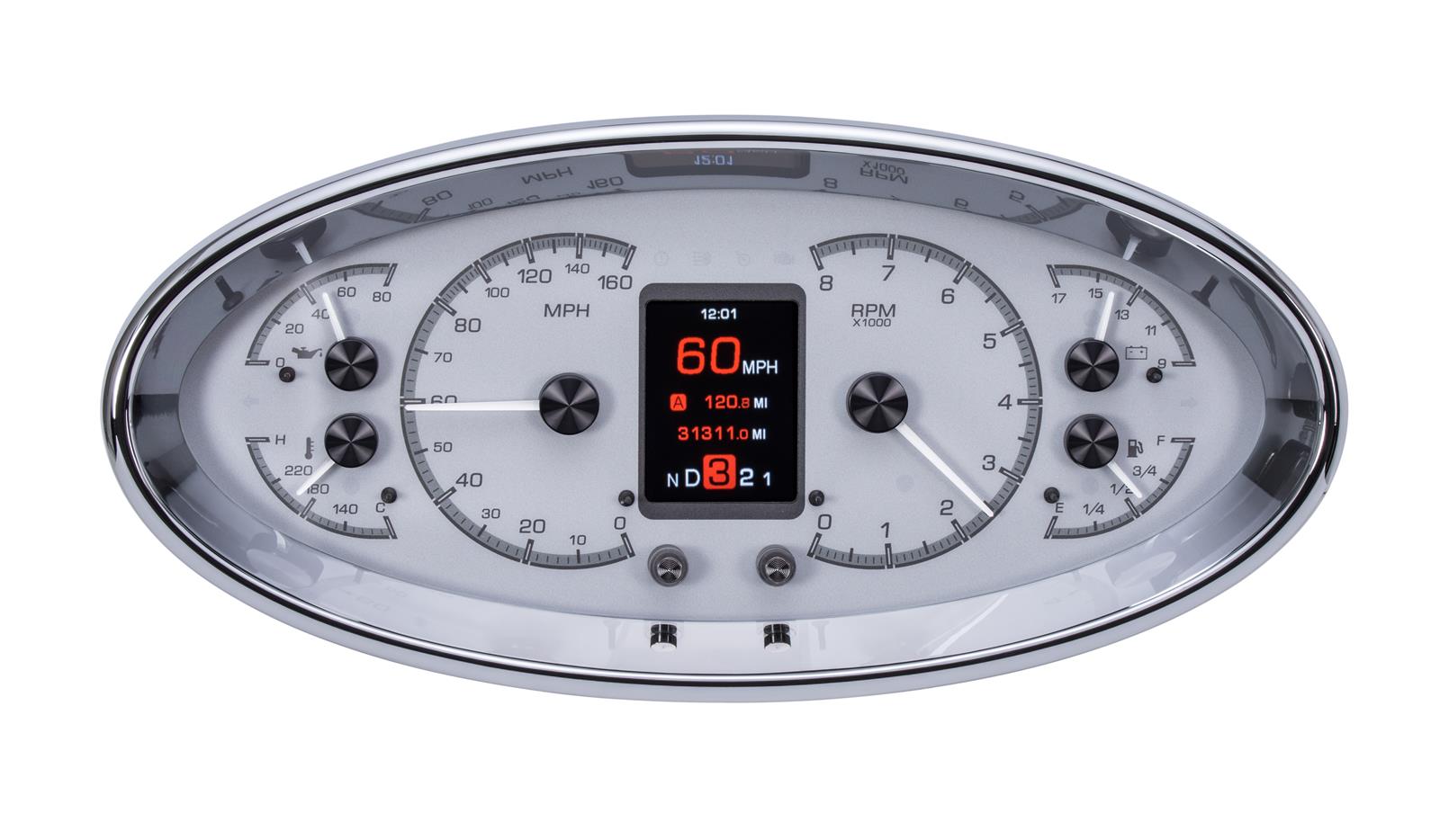 Dakota Digital HDX Series Universal Elliptical Analog Gauge Kits HDX-2017-S