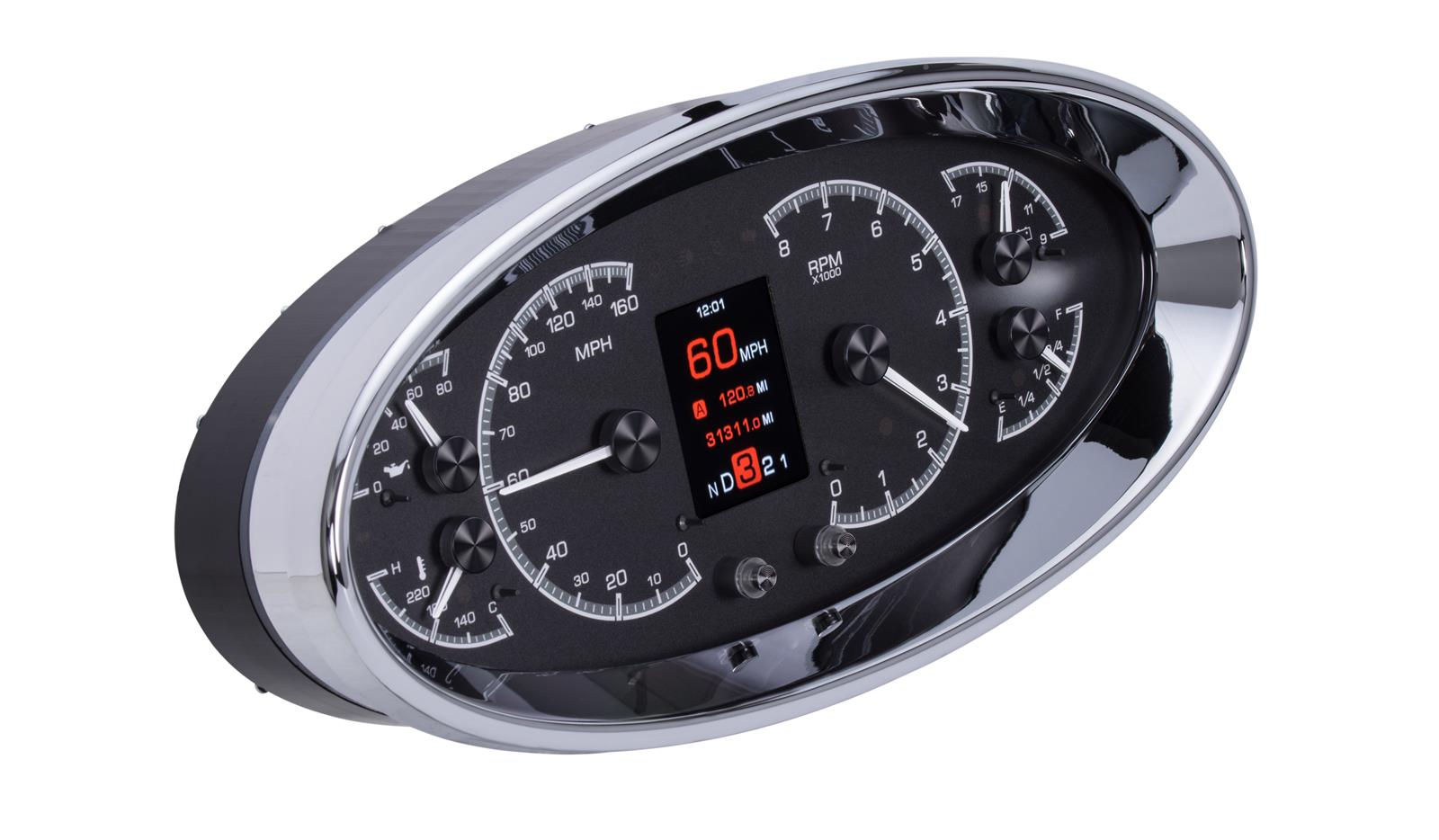 Dakota Digital HDX Series Universal Elliptical Analog Gauge Kits HDX-2017-K