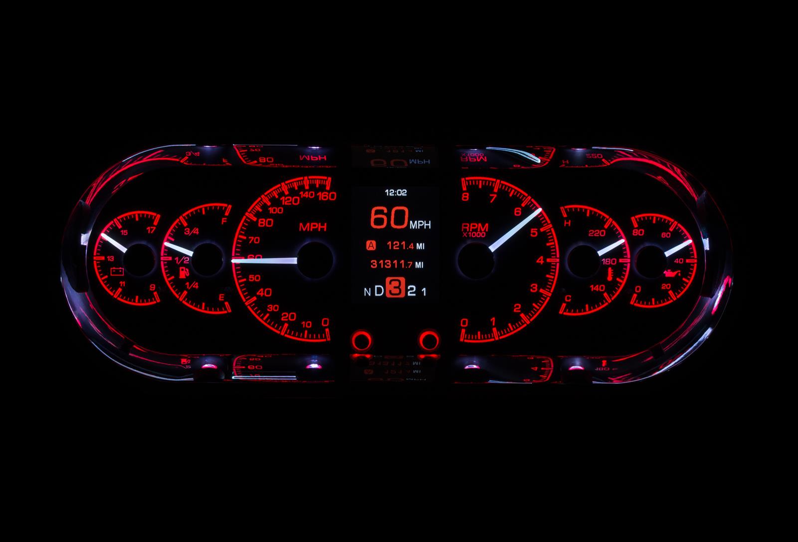 Dakota Digital HDX Series Universal Rounded Rectangle Analog Gauge Kits HDX-2018-K