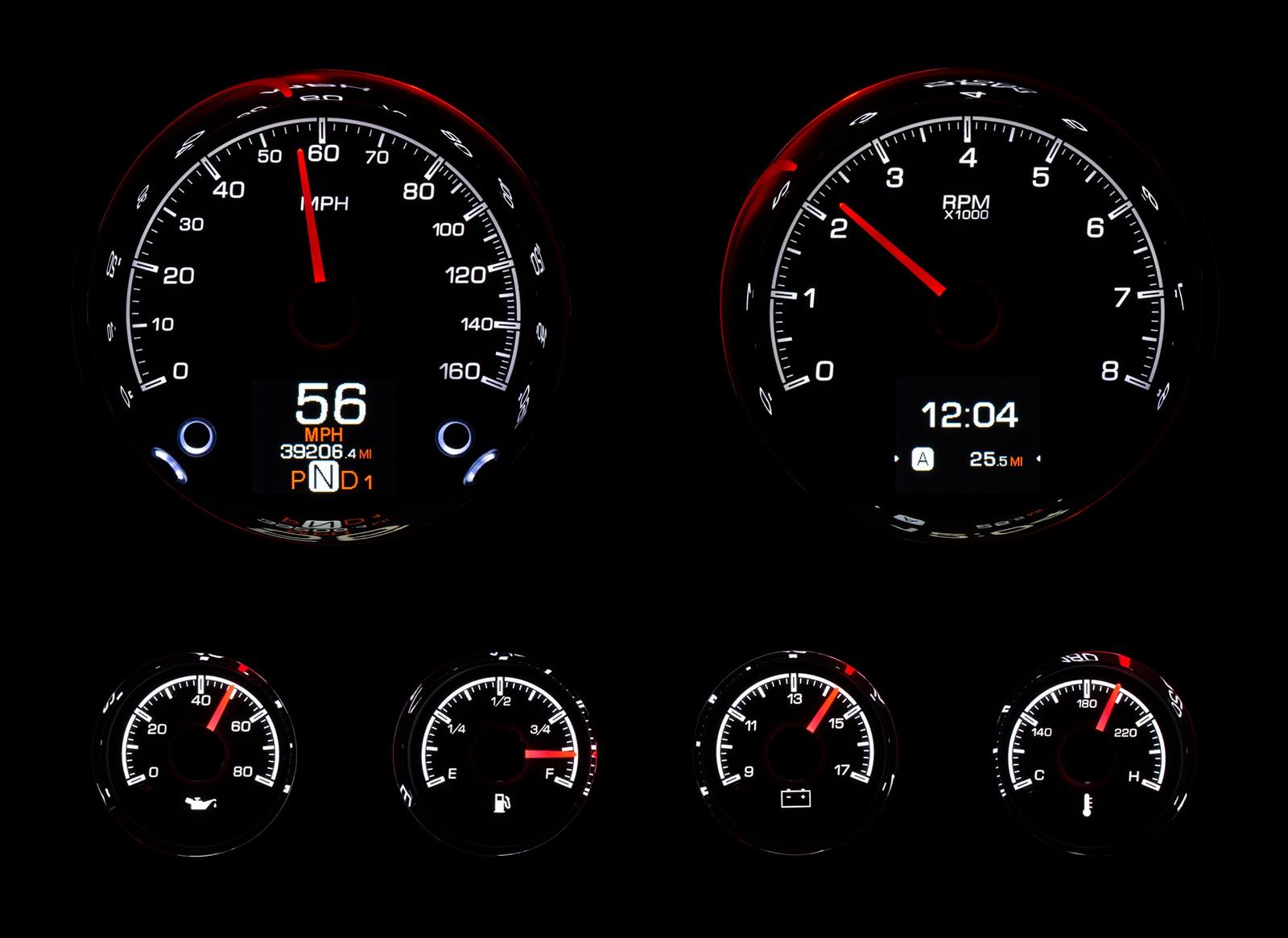 Dakota Digital HDX Series Universal Round Analog Gauge Kits HDX-2024-S