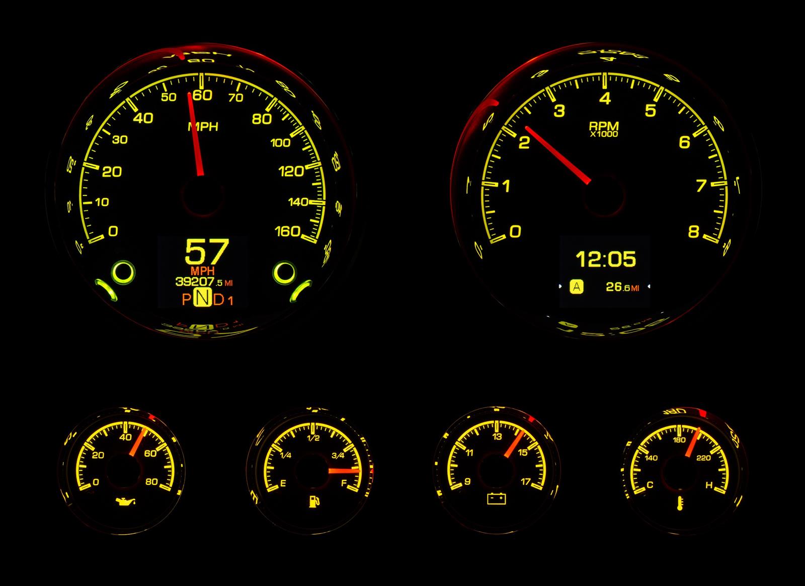 Dakota Digital HDX Series Universal Round Analog Gauge Kits HDX-2024-K