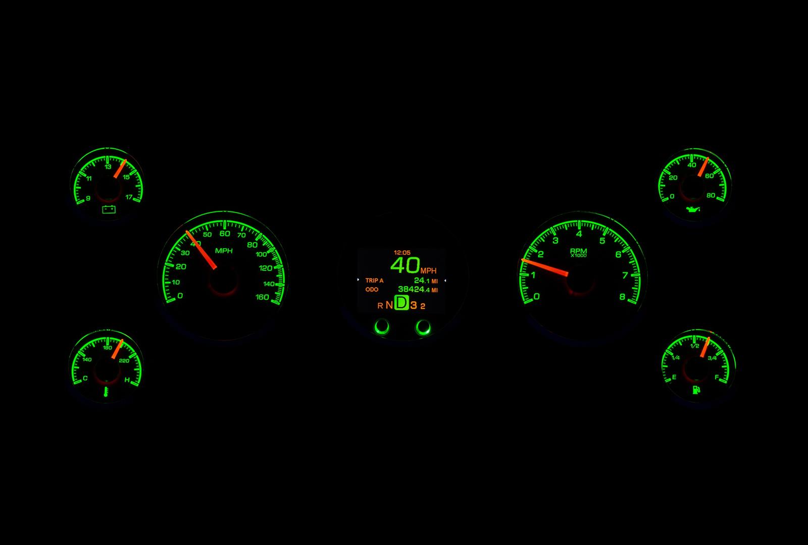 Dakota Digital HDX Series Universal Round Analog Gauge Kits HDX-2070-S
