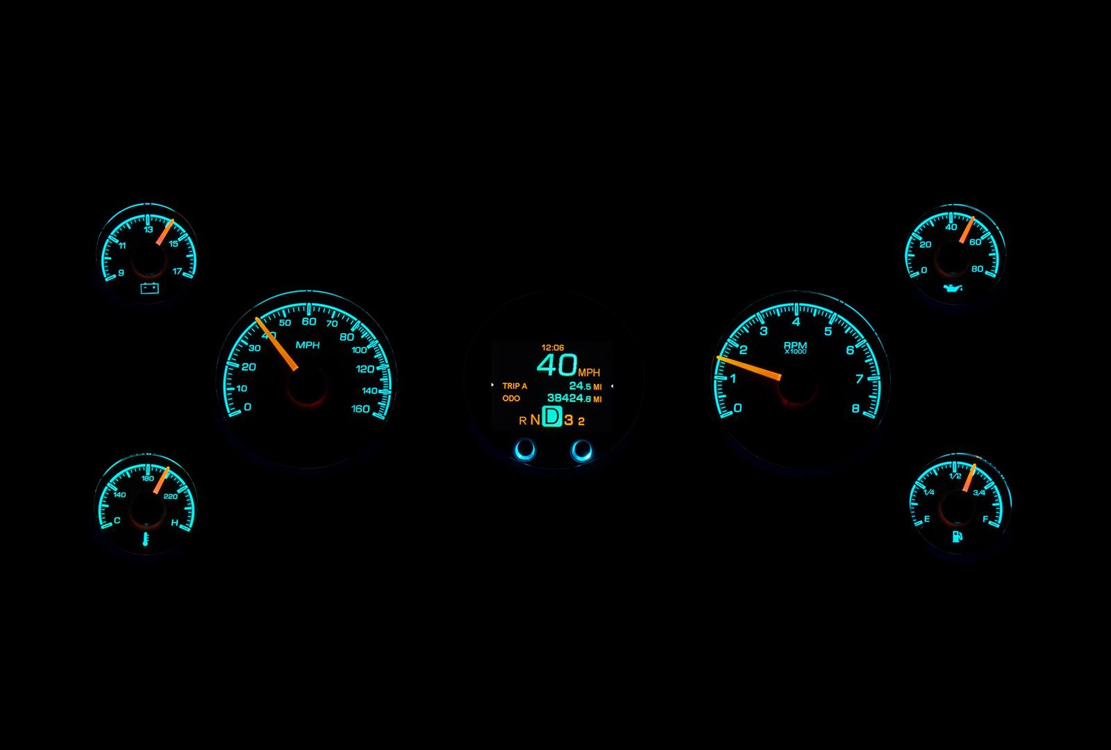 Dakota Digital HDX Series Universal Round Analog Gauge Kits HDX-2070-S