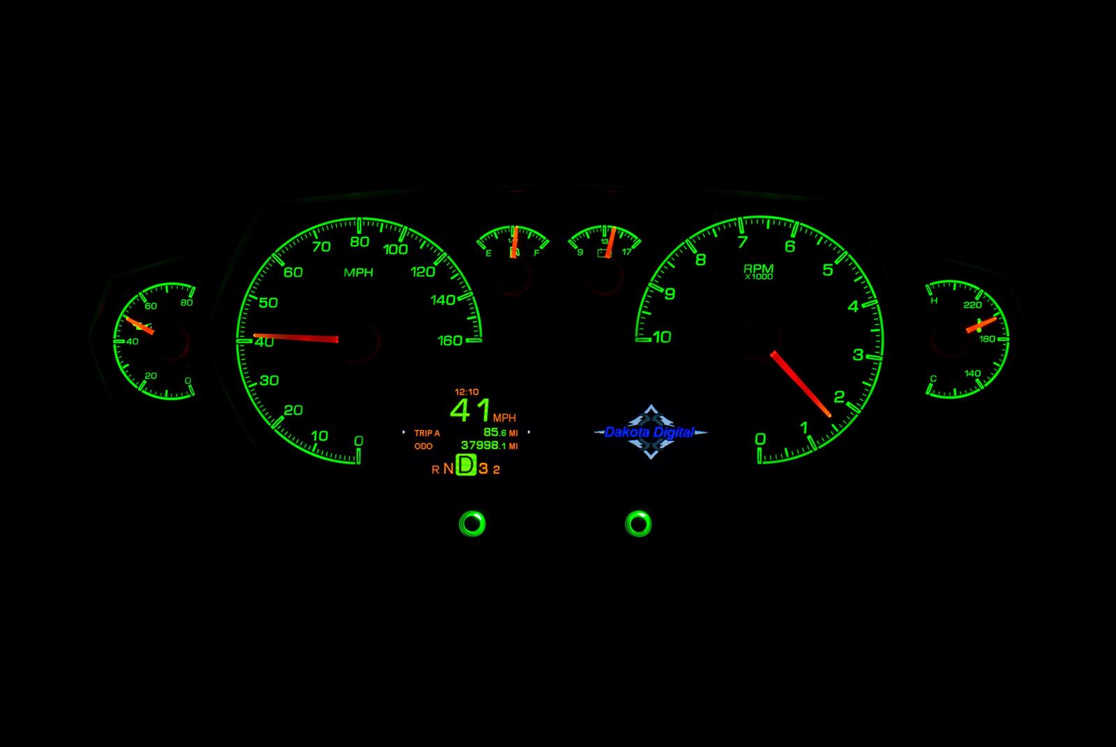 Dakota Digital HDX Series Universal Competition Analog Gauge Kits HDX-2200-K