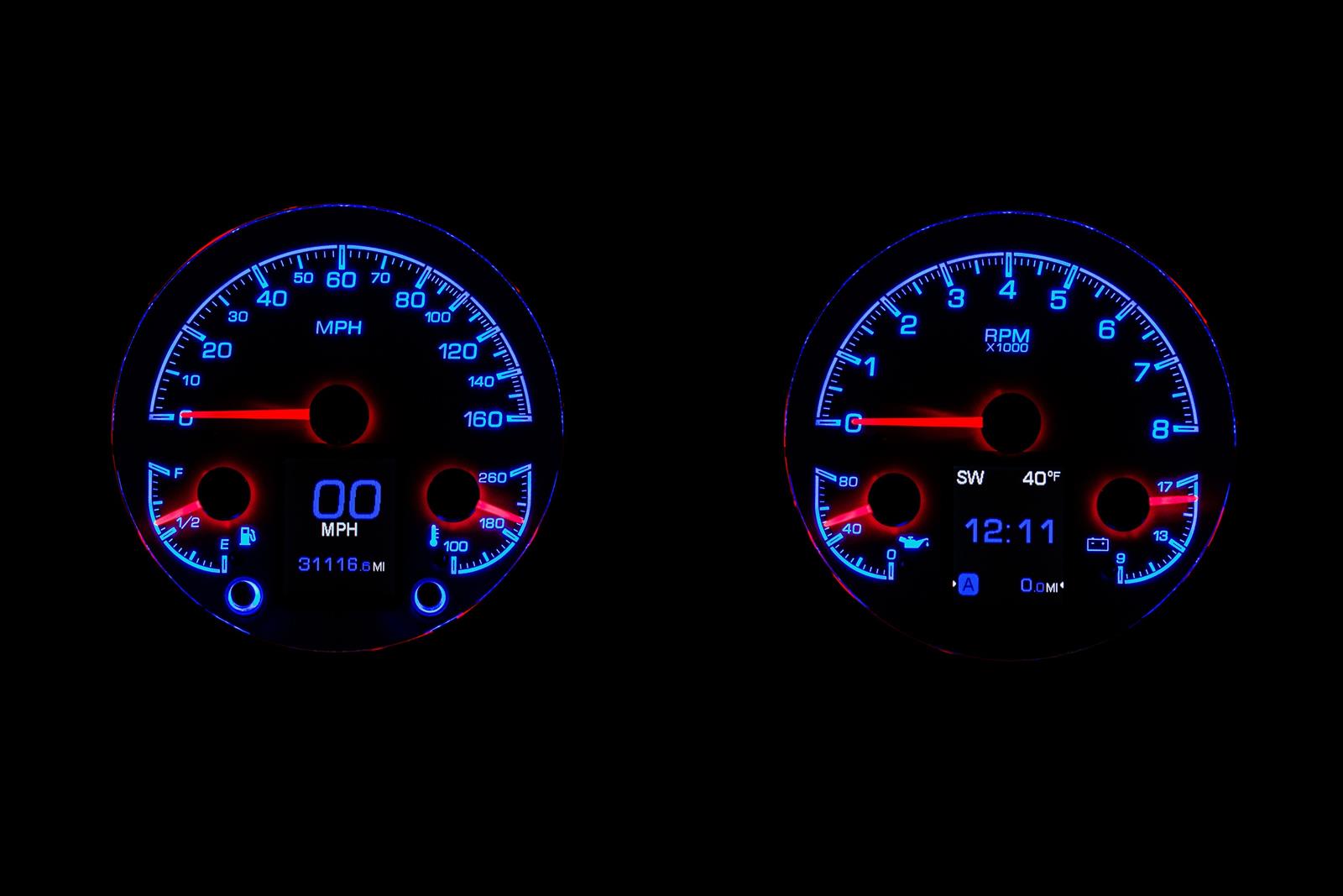 Dakota Digital HDX Direct-Fit Analog Gauge Systems HDX-47C-PU-K