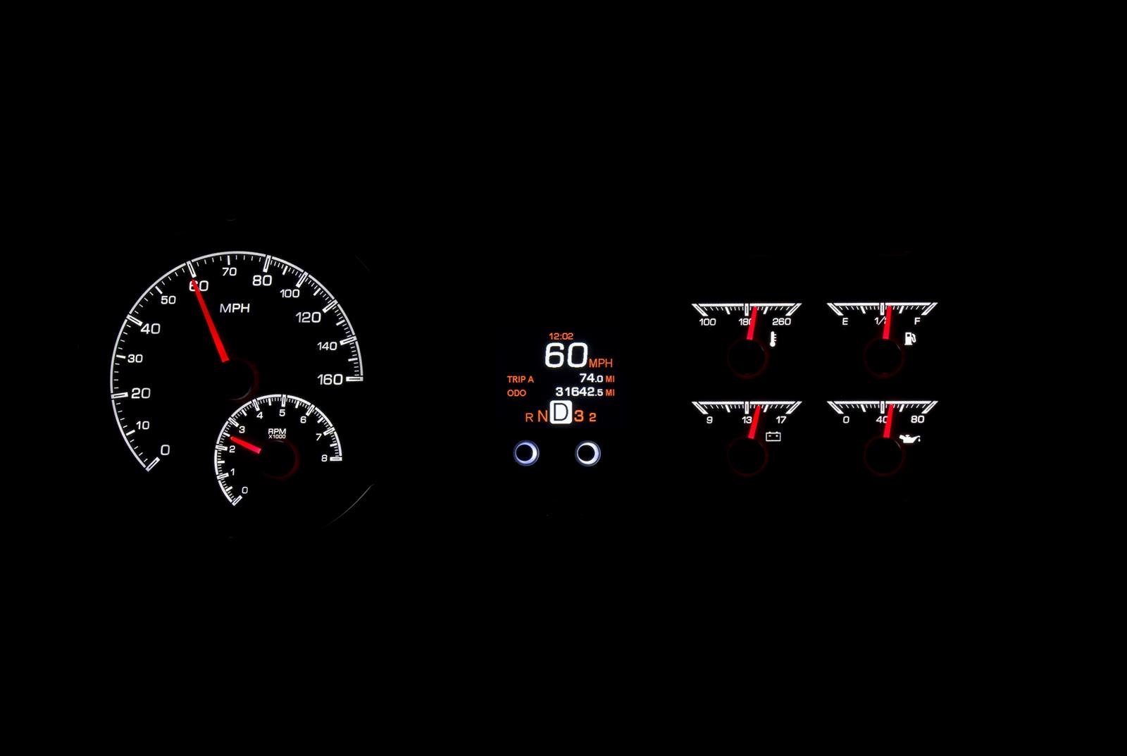 Dakota Digital HDX Direct-Fit Analog Gauge Systems HDX-53C-S