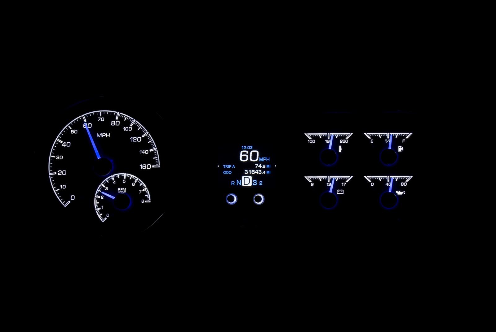 Dakota Digital HDX Direct-Fit Analog Gauge Systems HDX-53C-S