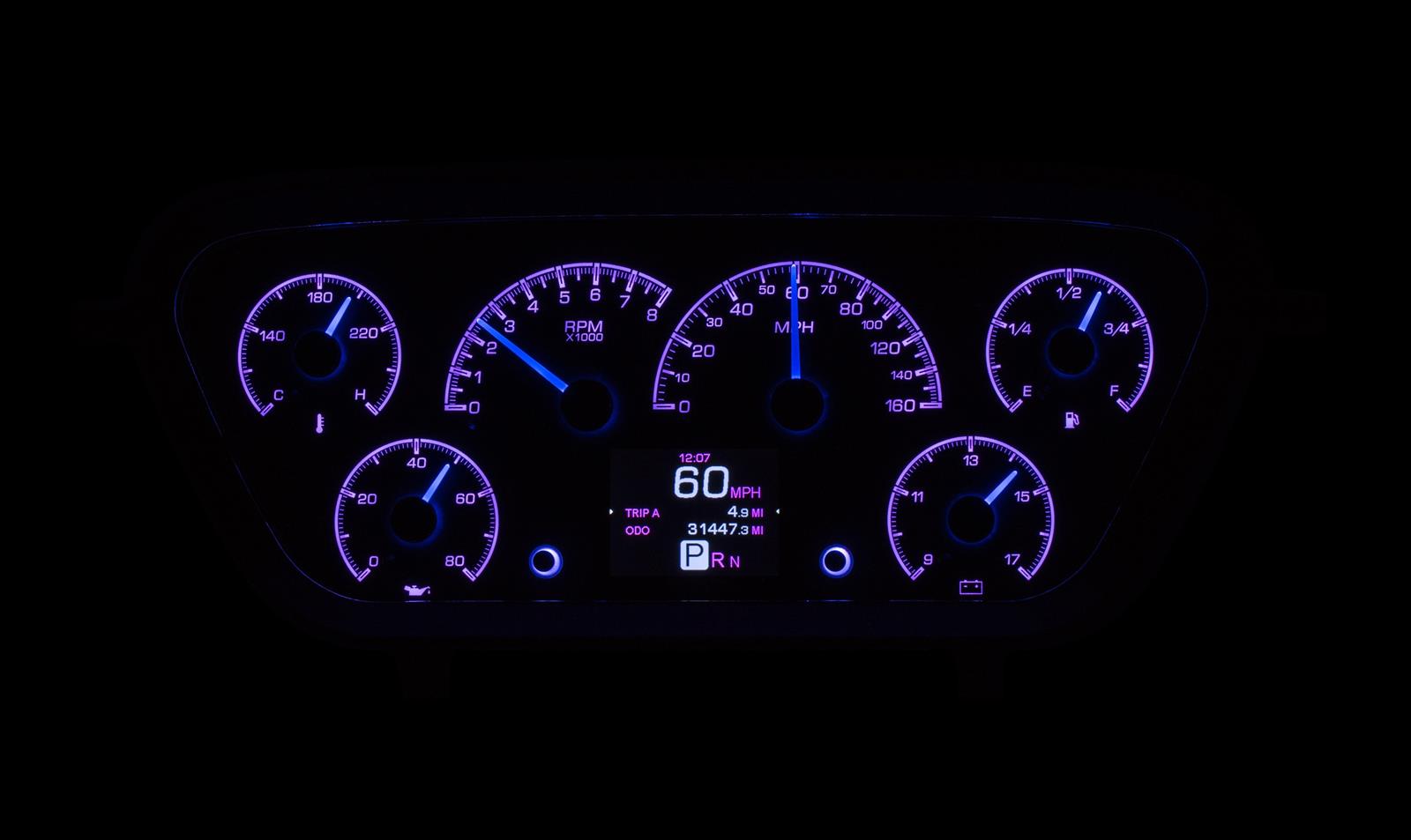 Dakota Digital HDX Direct-Fit Analog Gauge Systems HDX-53F-PU-S