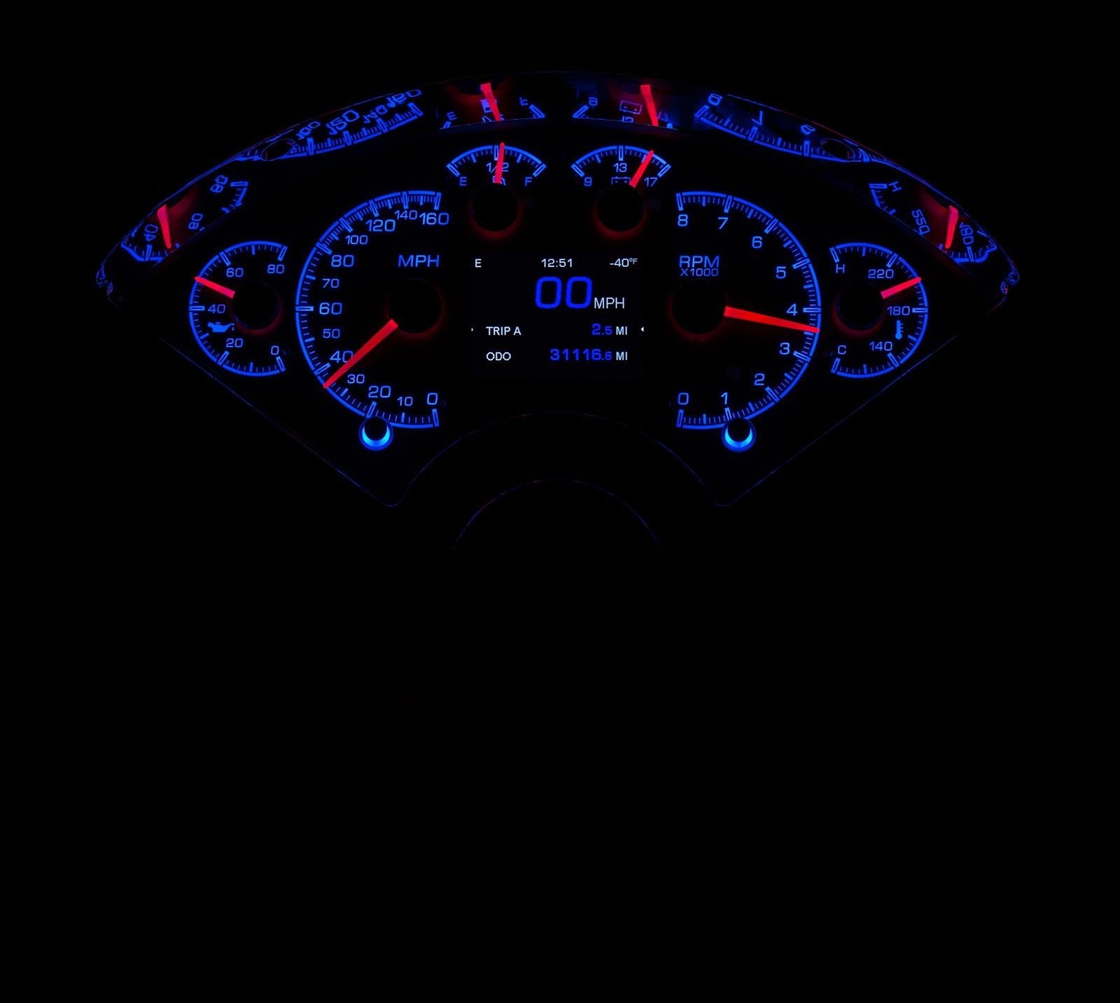 Dakota Digital HDX Direct-Fit Analog Gauge Systems HDX-55C-S