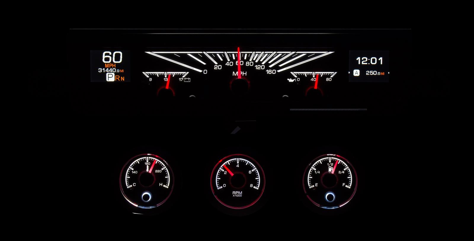 Dakota Digital HDX Direct-Fit Analog Gauge Systems HDX-61C-IMP-S
