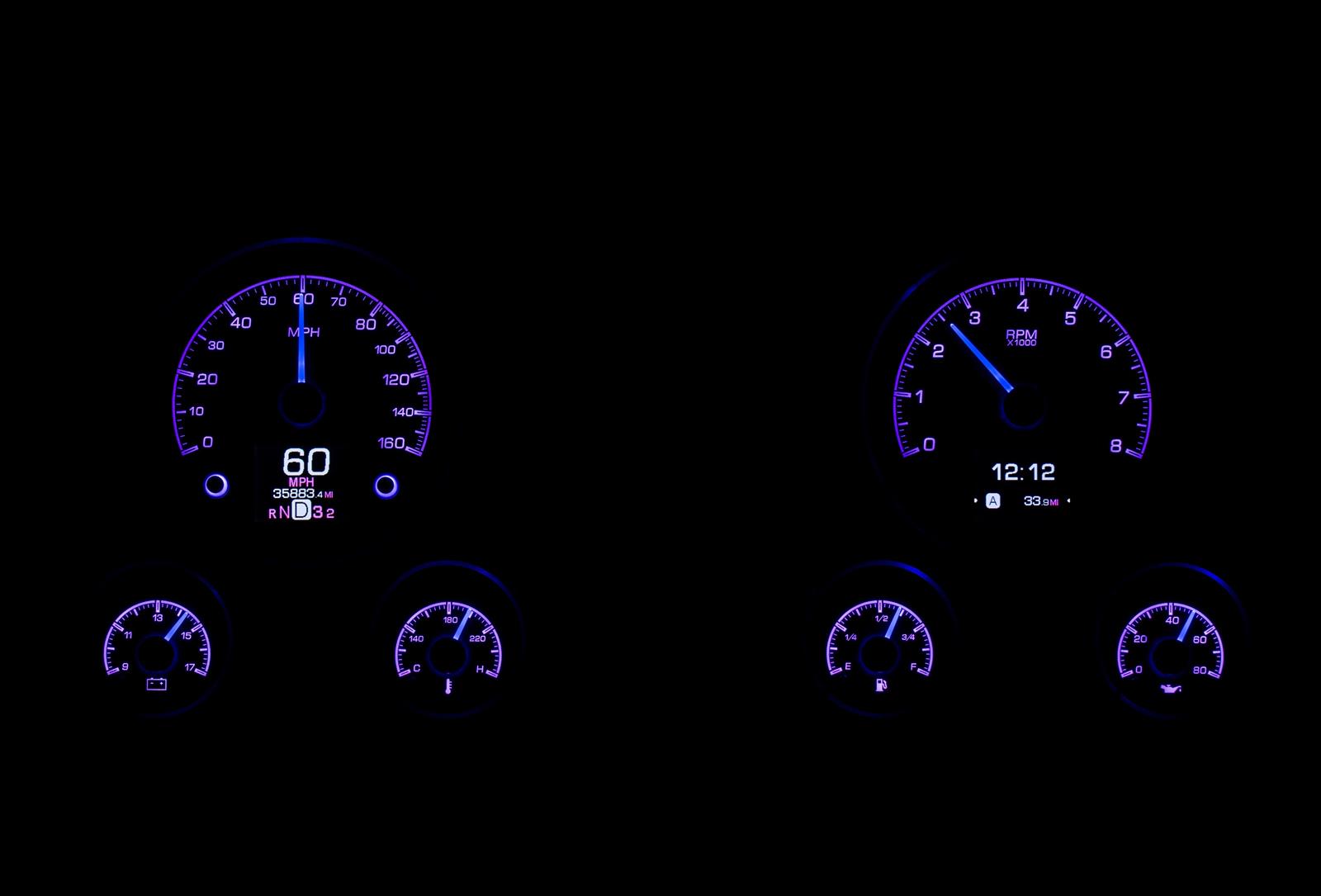 Dakota Digital HDX Direct-Fit Analog Gauge Systems HDX-67C-PU-K