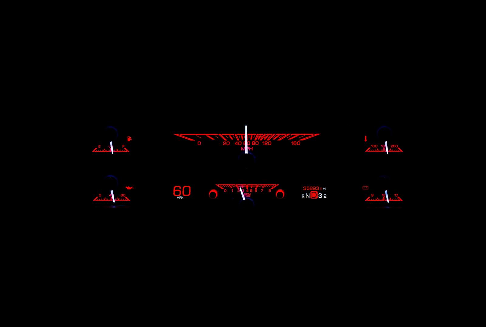 Dakota Digital HDX Direct-Fit Analog Gauge Systems HDX-67F-PU-K