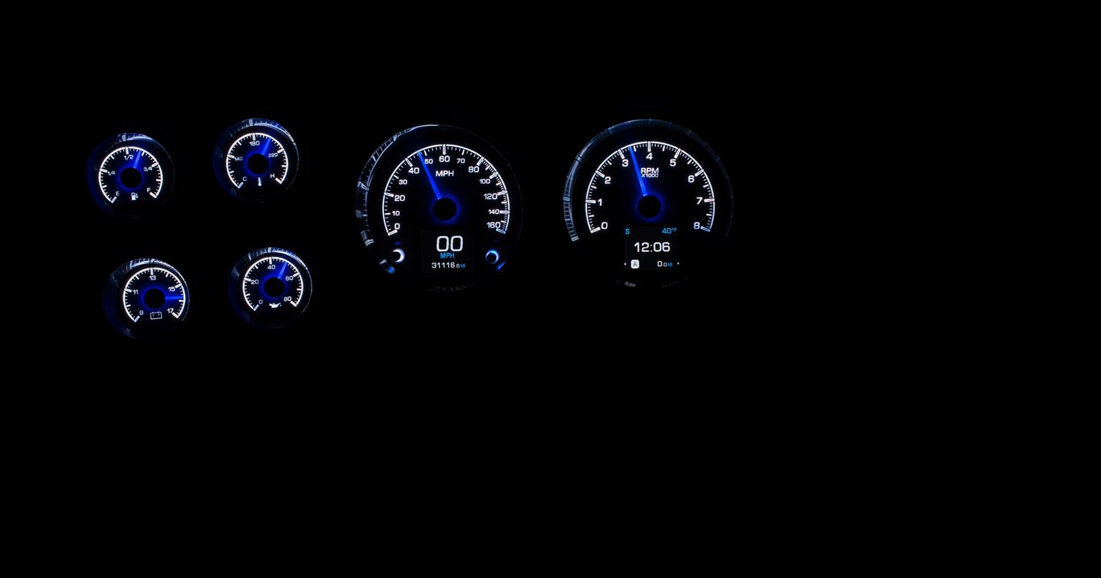 Dakota Digital HDX Direct-Fit Analog Gauge Systems HDX-73C-PU-K