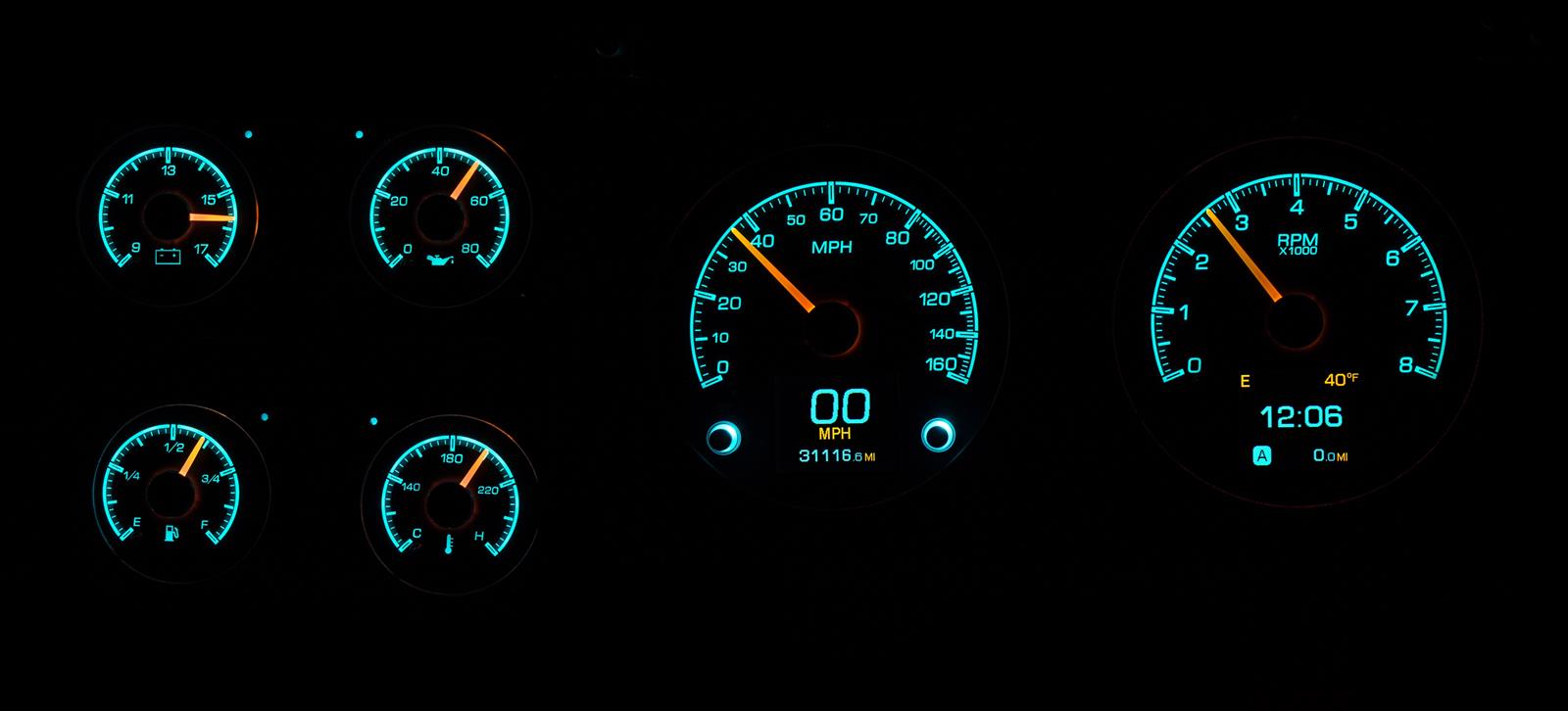 Dakota Digital HDX Direct-Fit Analog Gauge Systems HDX-73C-PU-K