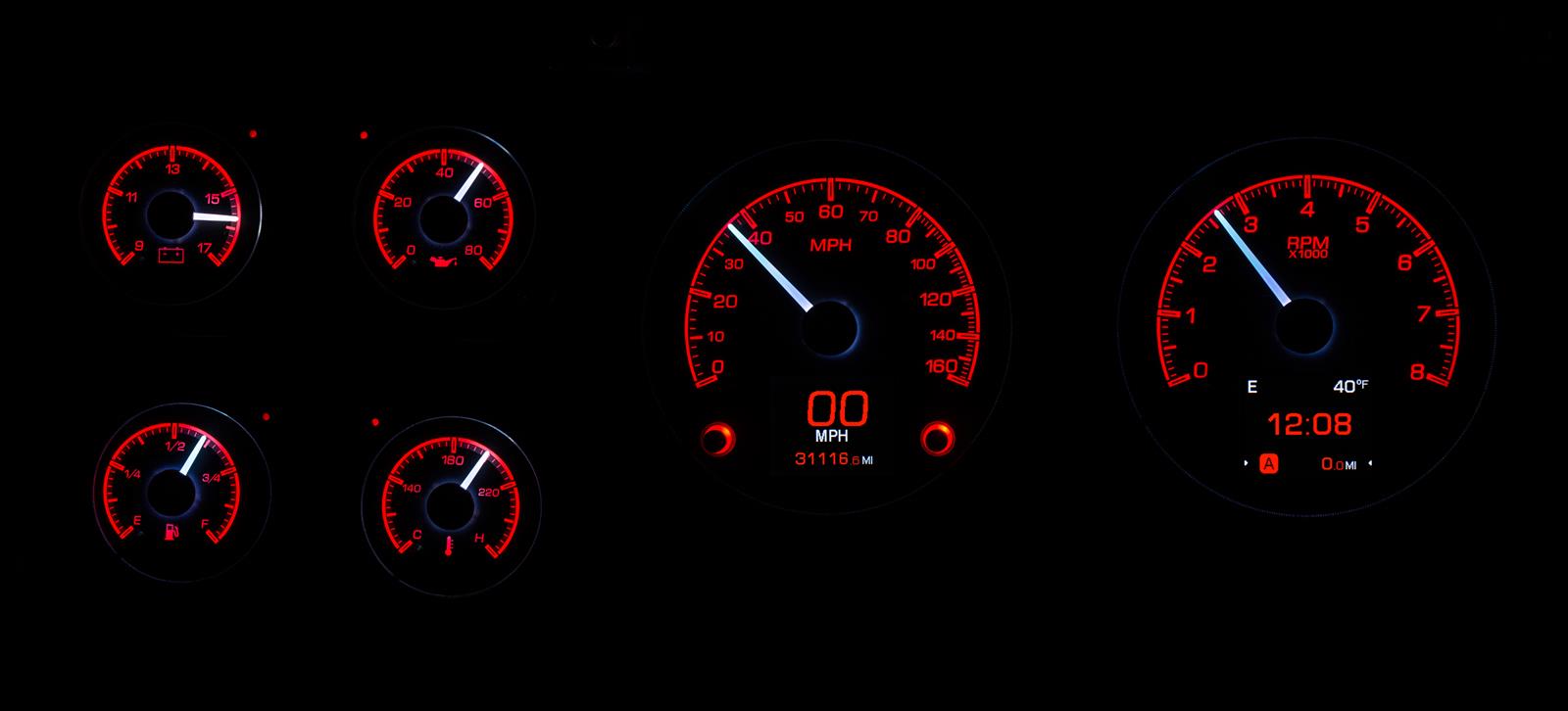 Dakota Digital HDX Direct-Fit Analog Gauge Systems HDX-73C-PU-K