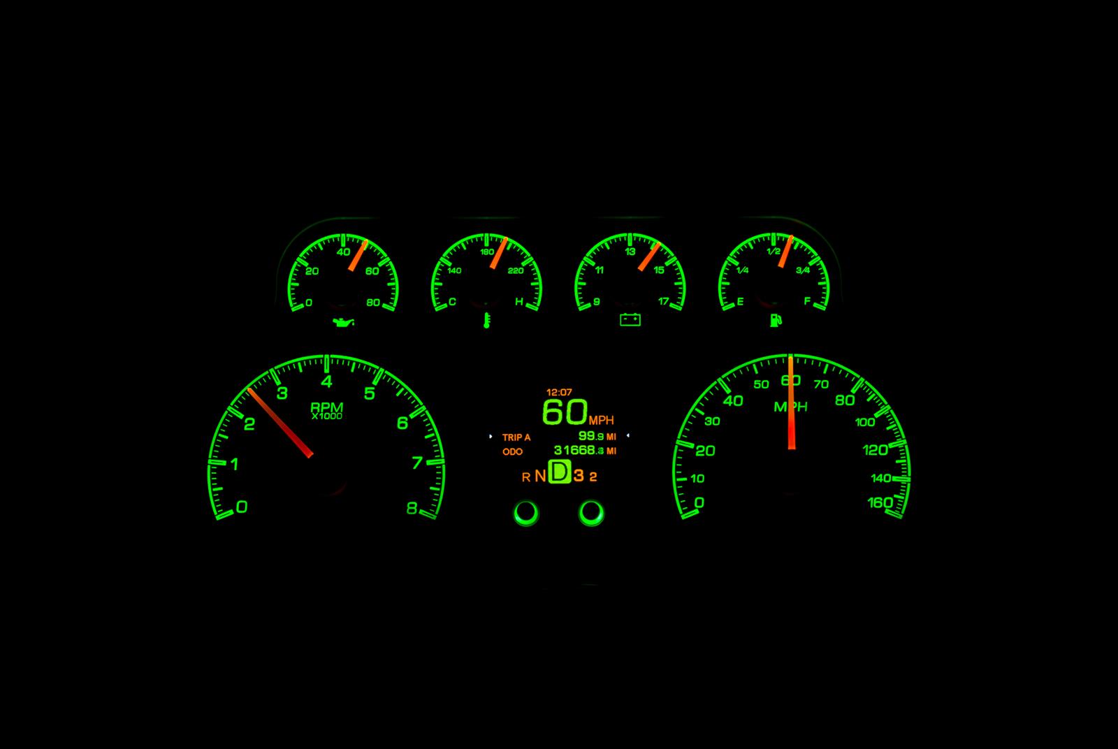 Dakota Digital HDX Direct-Fit Analog Gauge Systems HDX-88C-PU-K