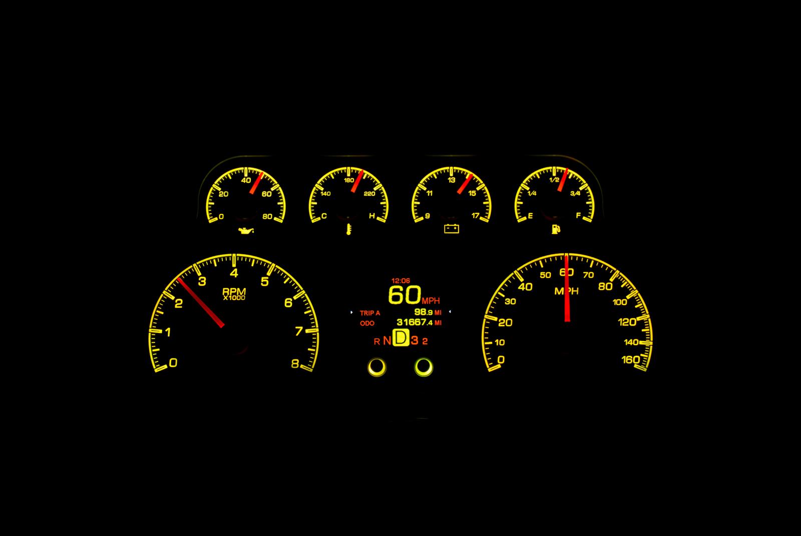 Dakota Digital HDX Direct-Fit Analog Gauge Systems HDX-88C-PU-K