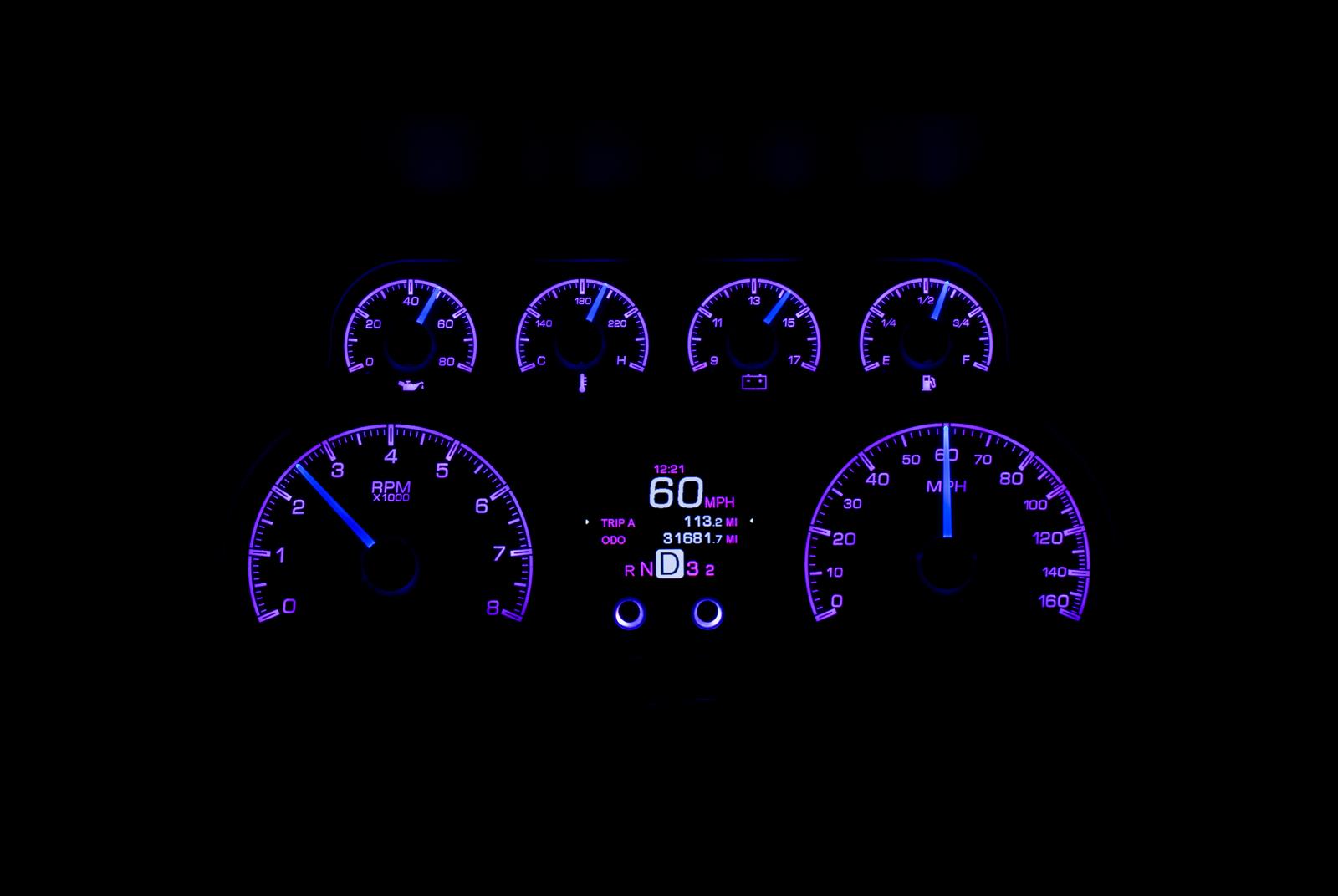 Dakota Digital HDX Direct-Fit Analog Gauge Systems HDX-88C-PU-S