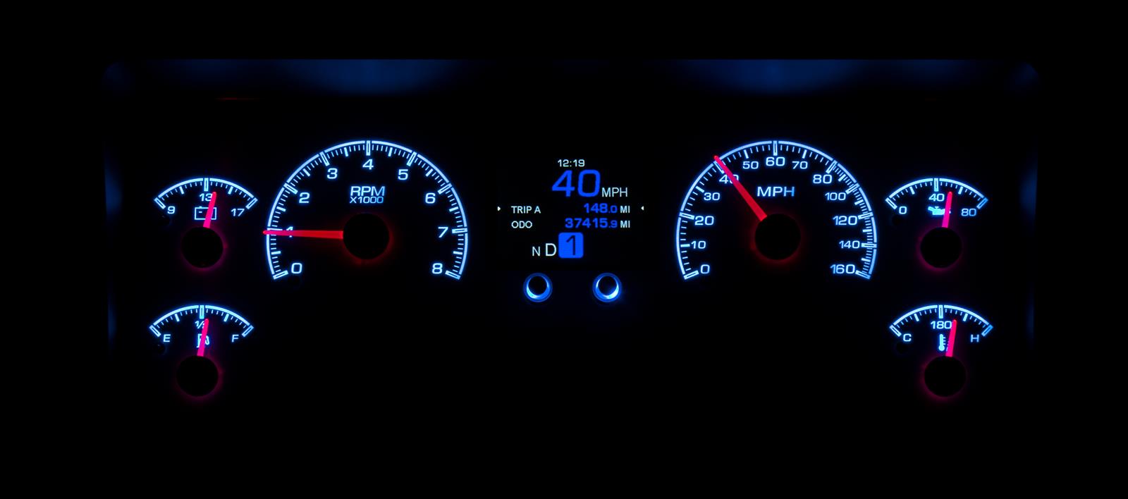 Dakota Digital HDX Direct-Fit Analog Gauge Systems MDX-96J-TJ-S