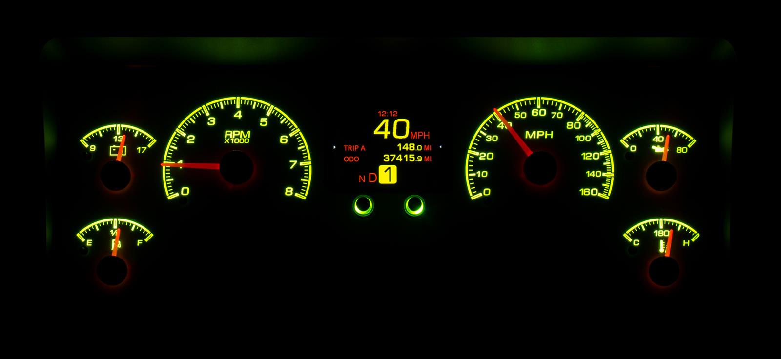 Dakota Digital HDX Direct-Fit Analog Gauge Systems HDX-96J-TJ-S