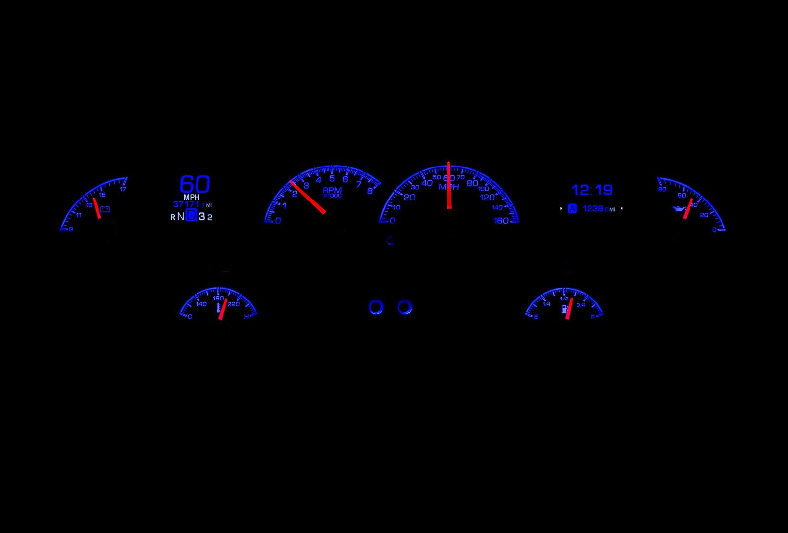 Dakota Digital HDX Direct-Fit Analog Gauge Systems HDX-58C-IMP-S