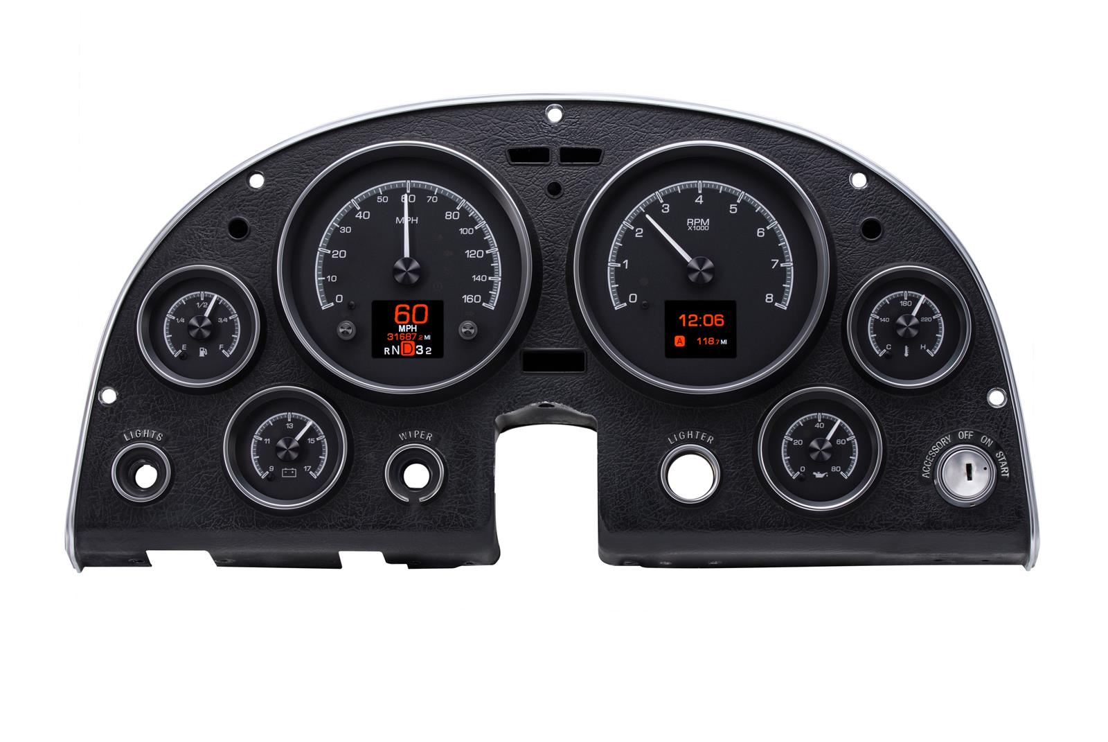 Dakota Digital HDX Direct-Fit Analog Gauge Systems HDX-63C-VET-K