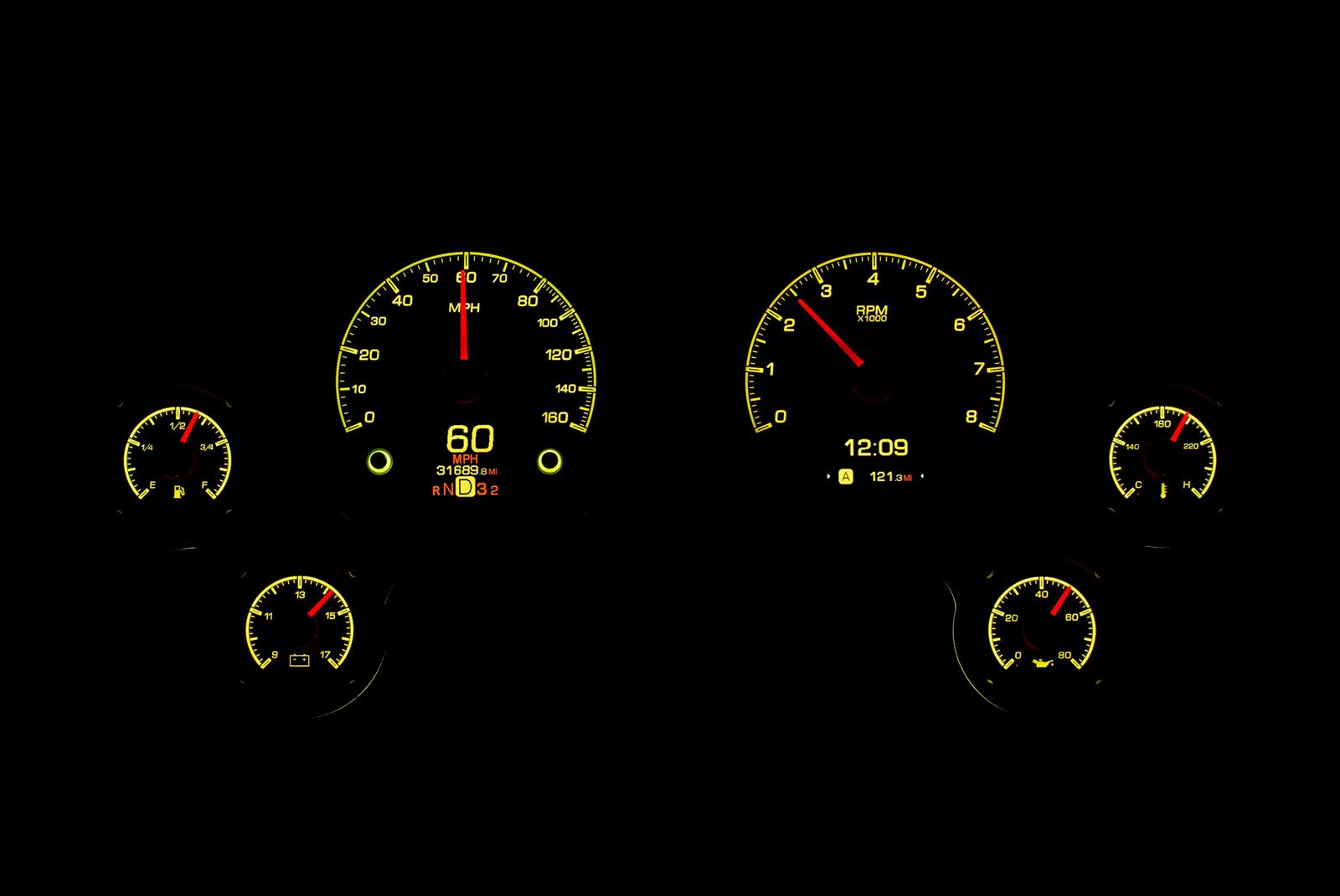 Dakota Digital HDX Direct-Fit Analog Gauge Systems HDX-63C-VET-K