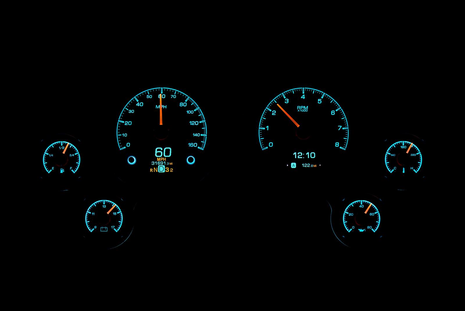 Dakota Digital HDX Direct-Fit Analog Gauge Systems HDX-63C-VET-K