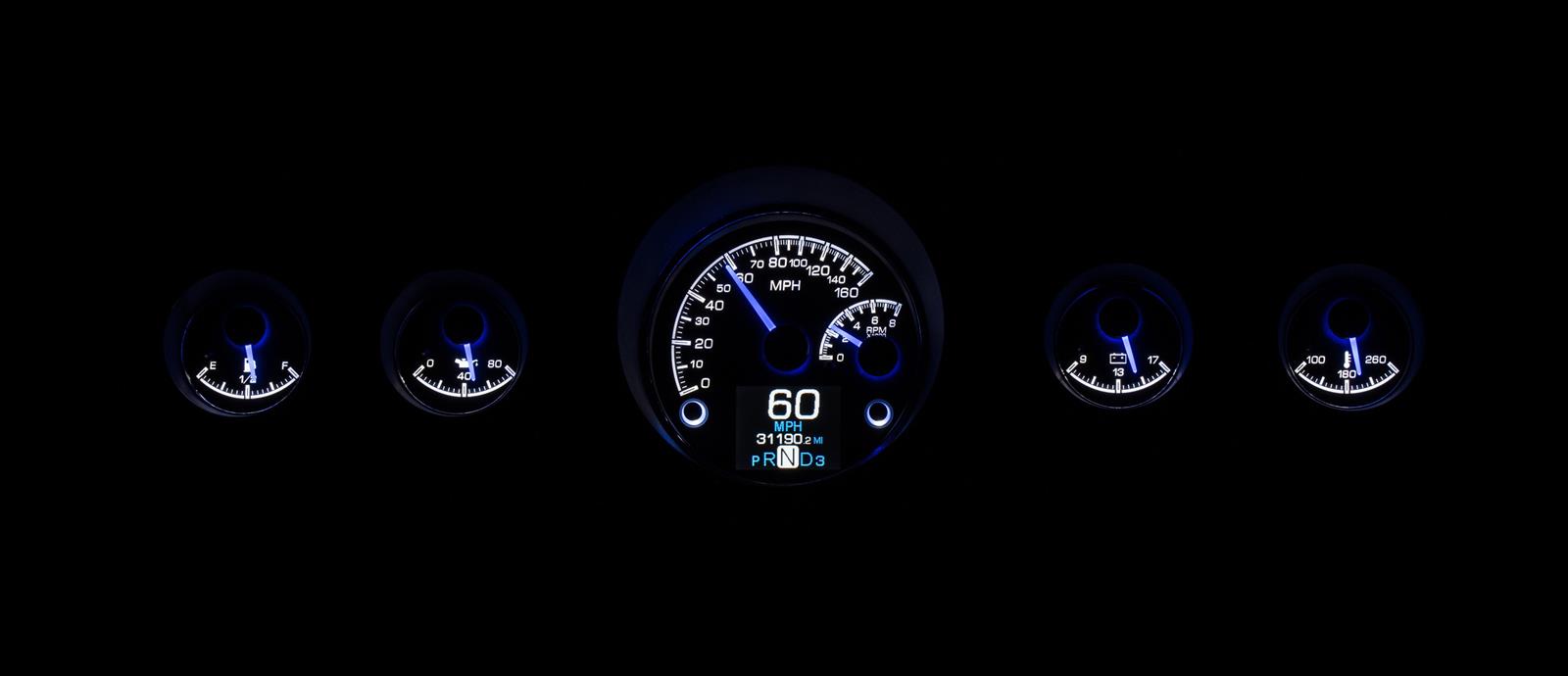 Dakota Digital HDX Direct-Fit Analog Gauge Systems HDX-65F-MUS-S