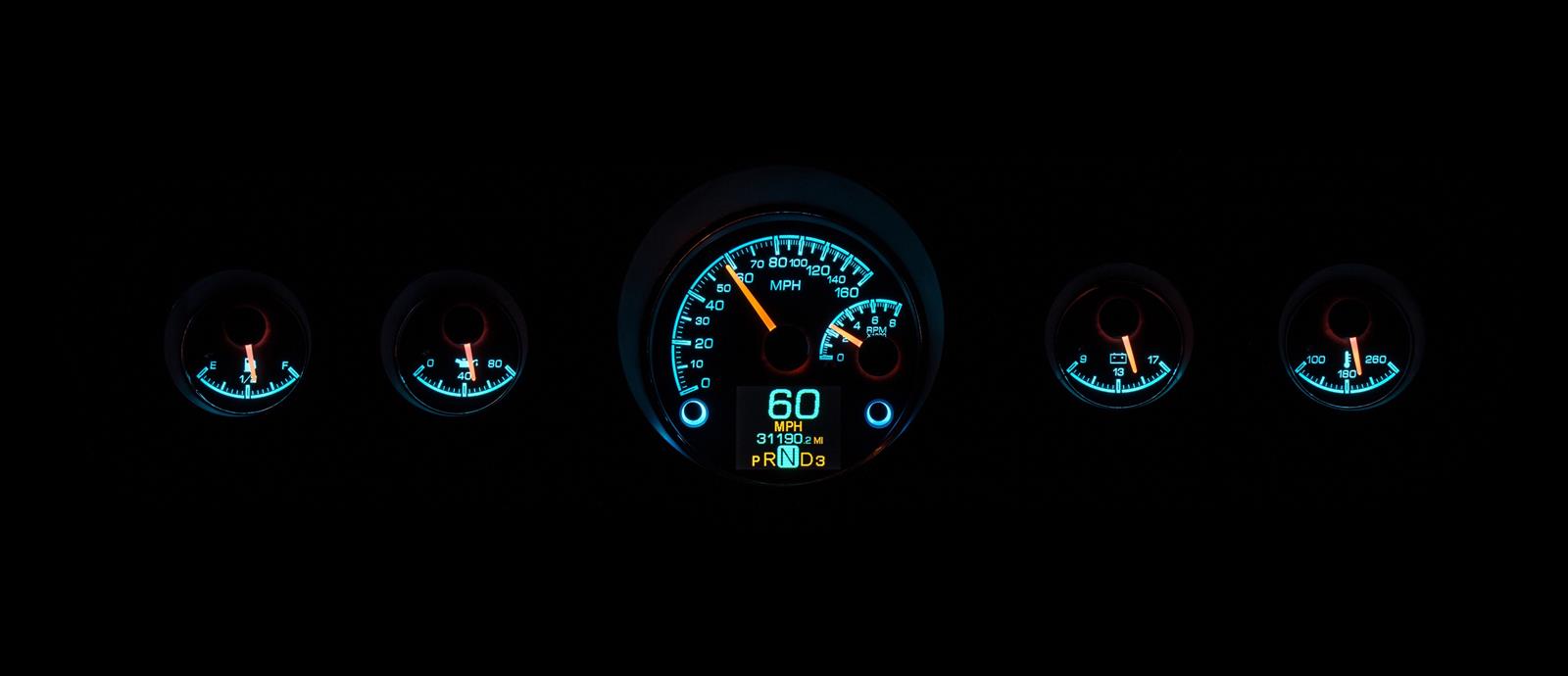 Dakota Digital HDX Direct-Fit Analog Gauge Systems HDX-65F-MUS-S