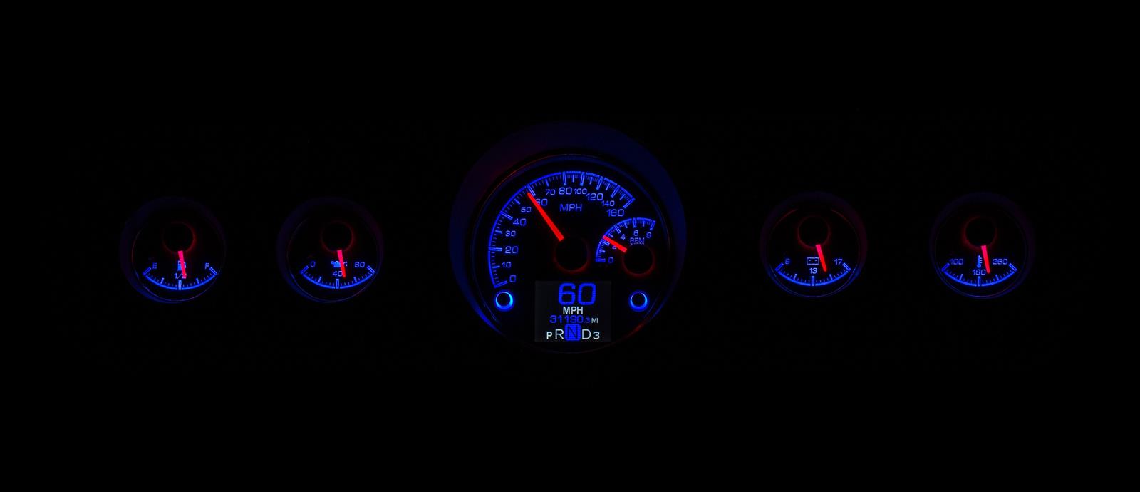 Dakota Digital HDX Direct-Fit Analog Gauge Systems HDX-65F-MUS-S