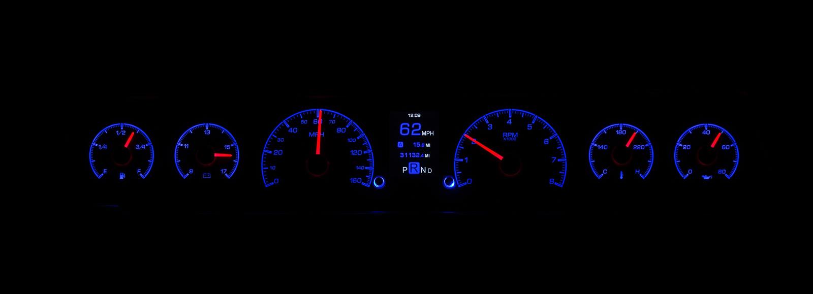 Dakota Digital HDX Direct-Fit Analog Gauge Systems HDX-66C-CVL-K