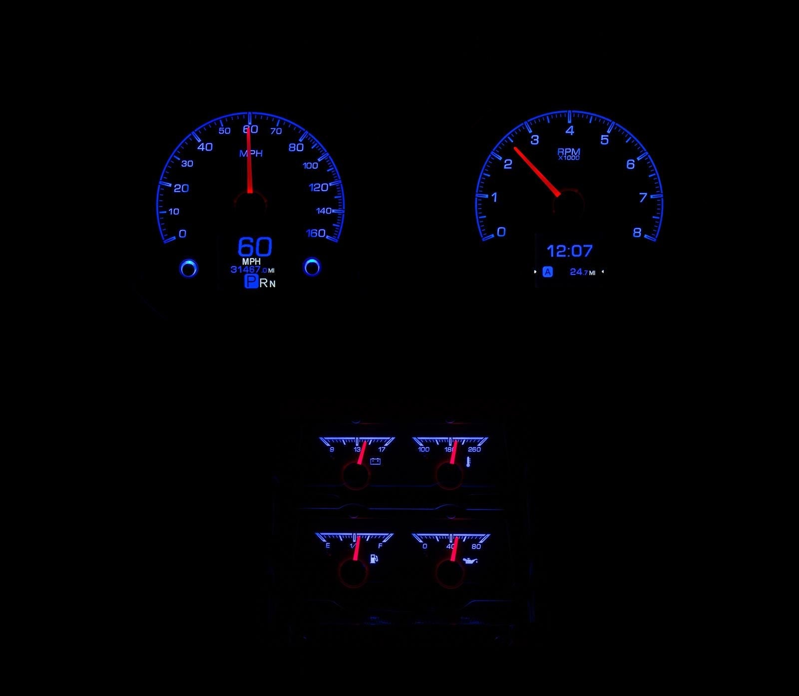 Dakota Digital HDX Direct-Fit Analog Gauge Systems HDX-68C-CAC-S