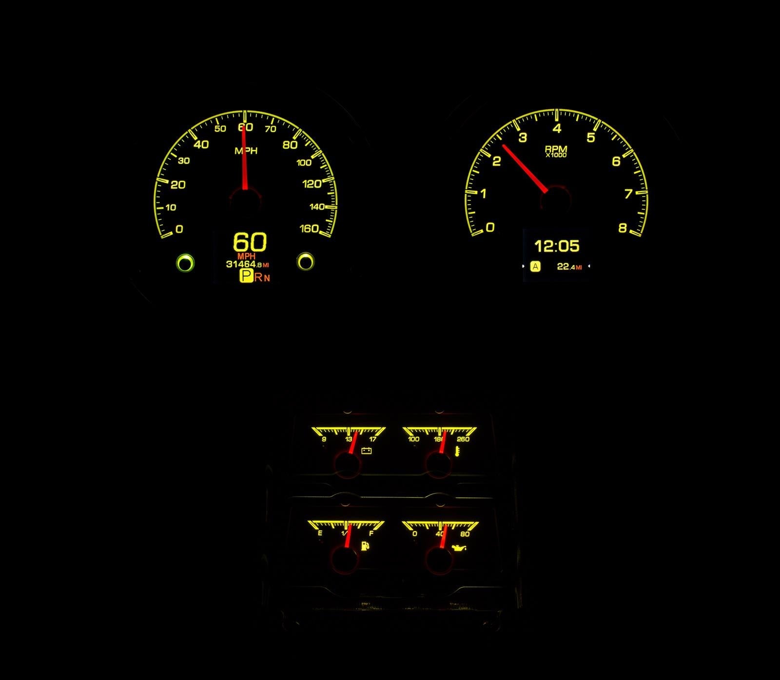 Dakota Digital HDX Direct-Fit Analog Gauge Systems HDX-68C-CAC-S