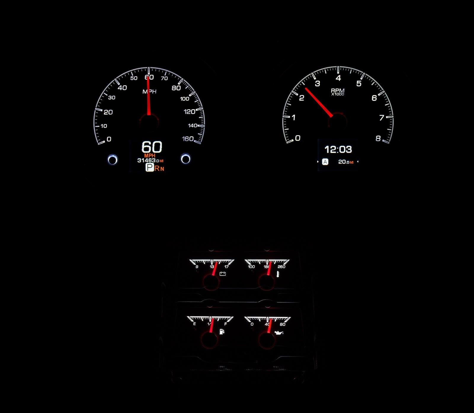 Dakota Digital HDX Direct-Fit Analog Gauge Systems HDX-68C-CAC-S