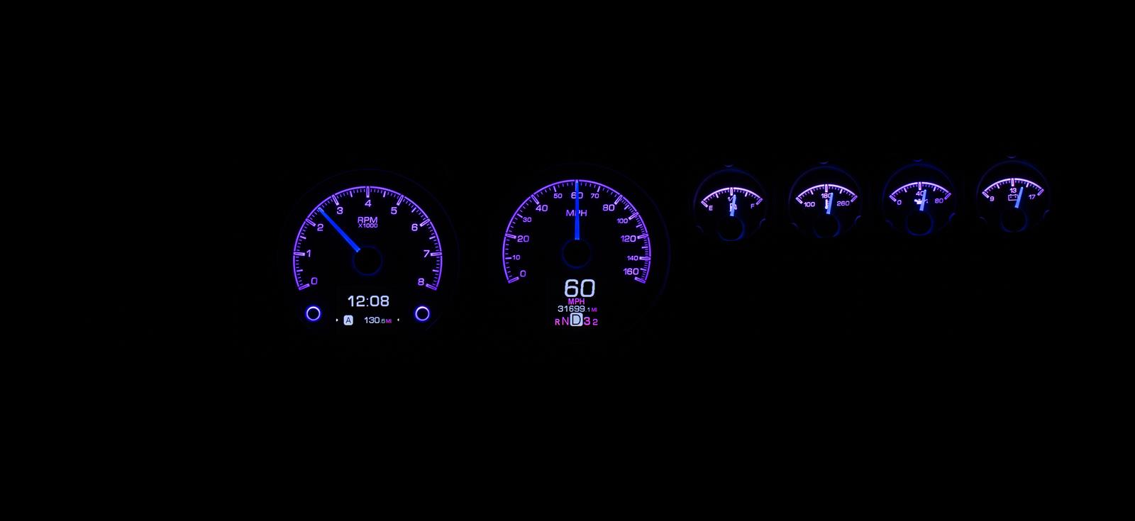 Dakota Digital HDX Direct-Fit Analog Gauge Systems HDX-68D-CHG-S