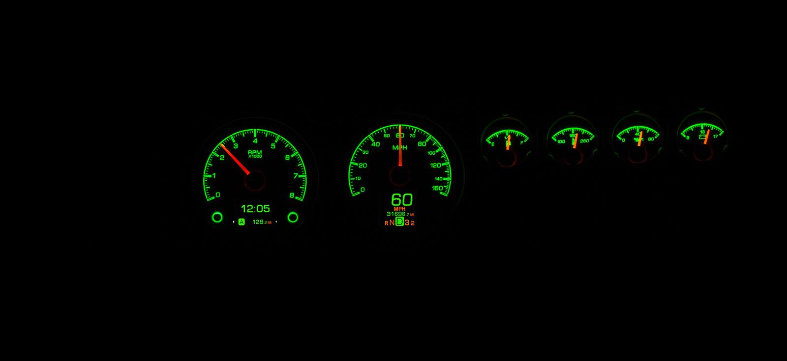 Dakota Digital HDX Direct-Fit Analog Gauge Systems HDX-68D-CHG-K