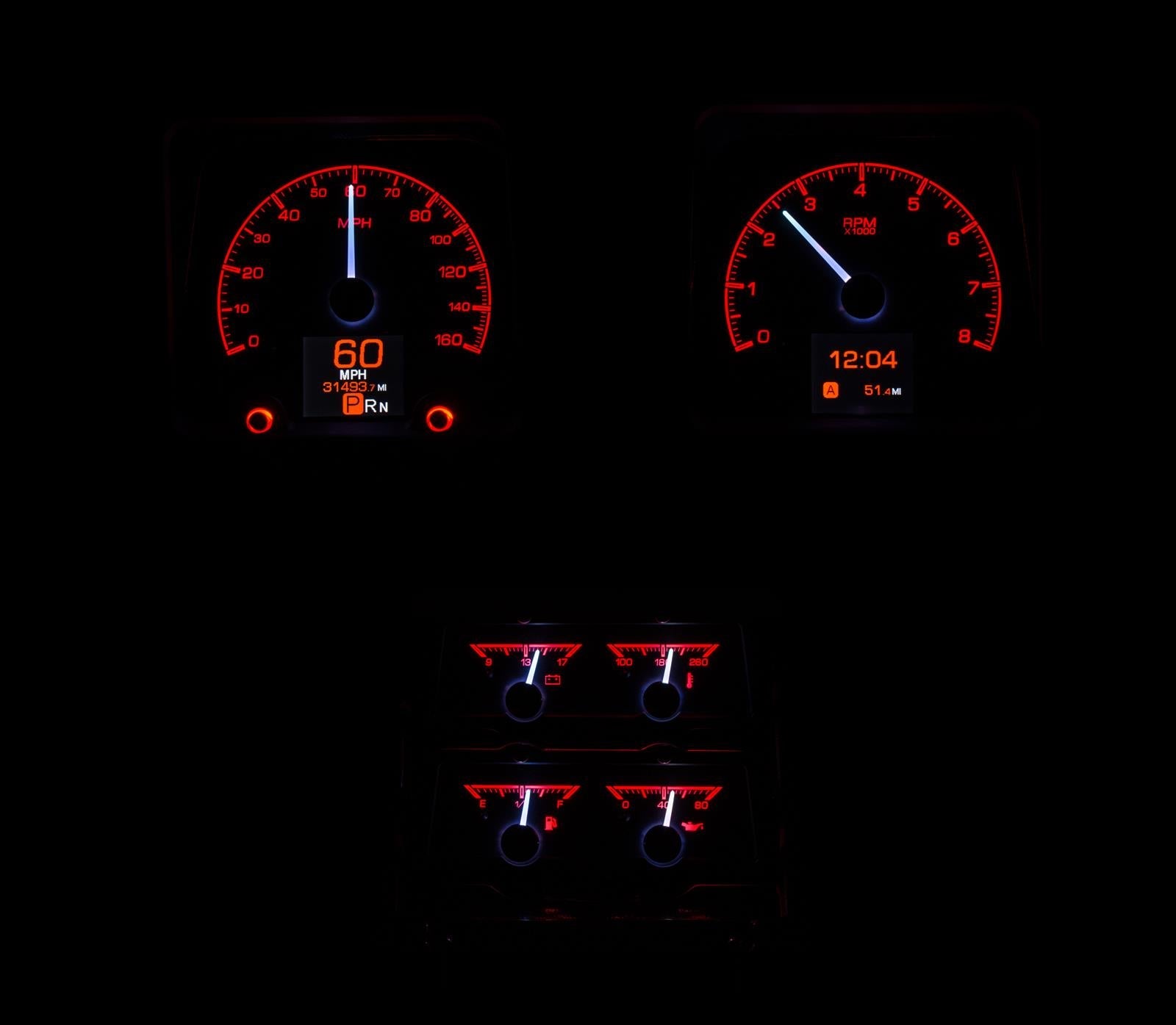 Dakota Digital HDX Direct-Fit Analog Gauge Systems HDX-69C-CAC-K