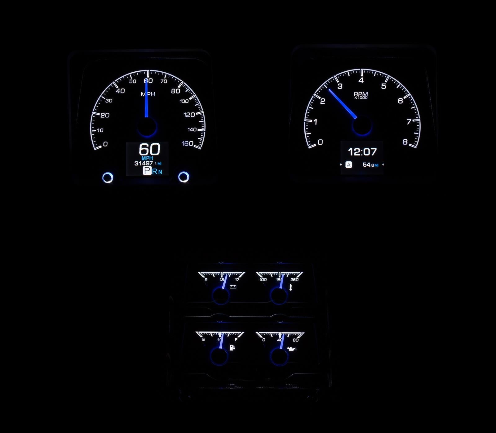 Dakota Digital HDX Direct-Fit Analog Gauge Systems HDX-69C-CAC-K