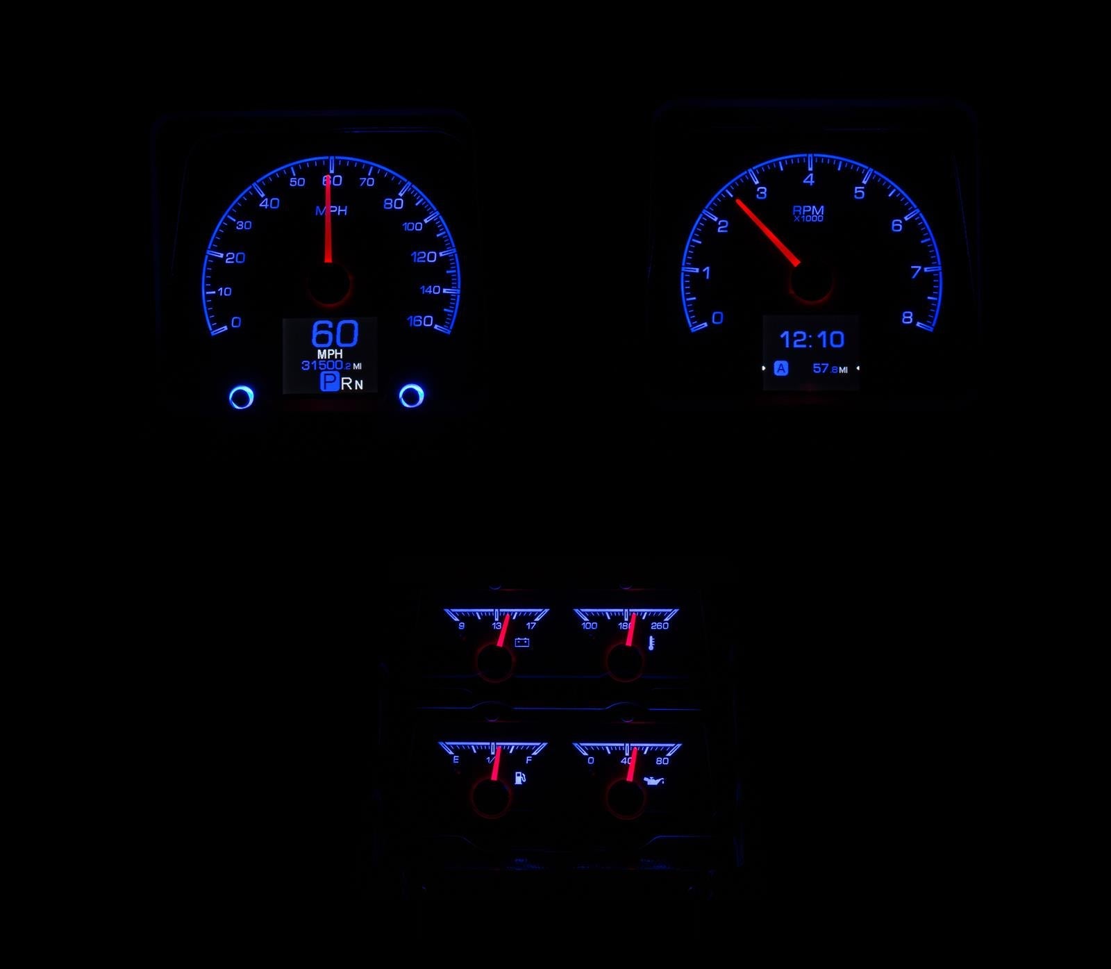 Dakota Digital HDX Direct-Fit Analog Gauge Systems HDX-69C-CAC-K