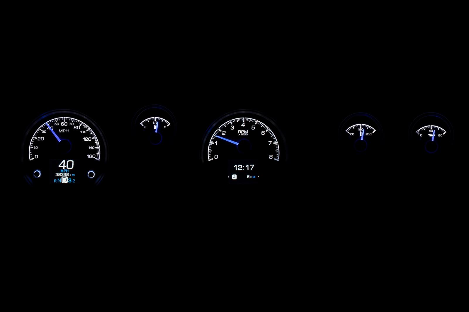 Dakota Digital HDX Direct-Fit Analog Gauge Systems HDX-70P-FIR-K