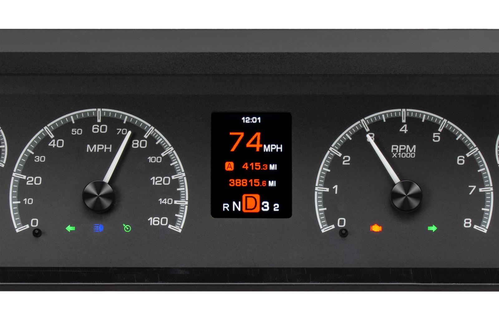Dakota Digital HDX Direct-Fit Analog Gauge Systems HDX-77C-CAP-K