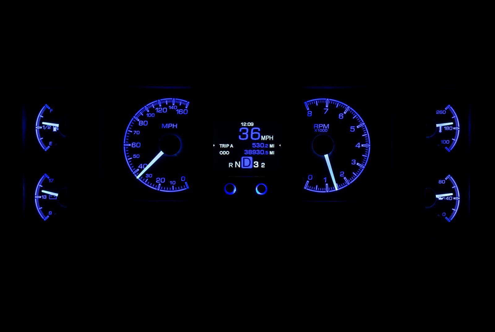 Dakota Digital HDX Direct-Fit Analog Gauge Systems HDX-84B-REG-K