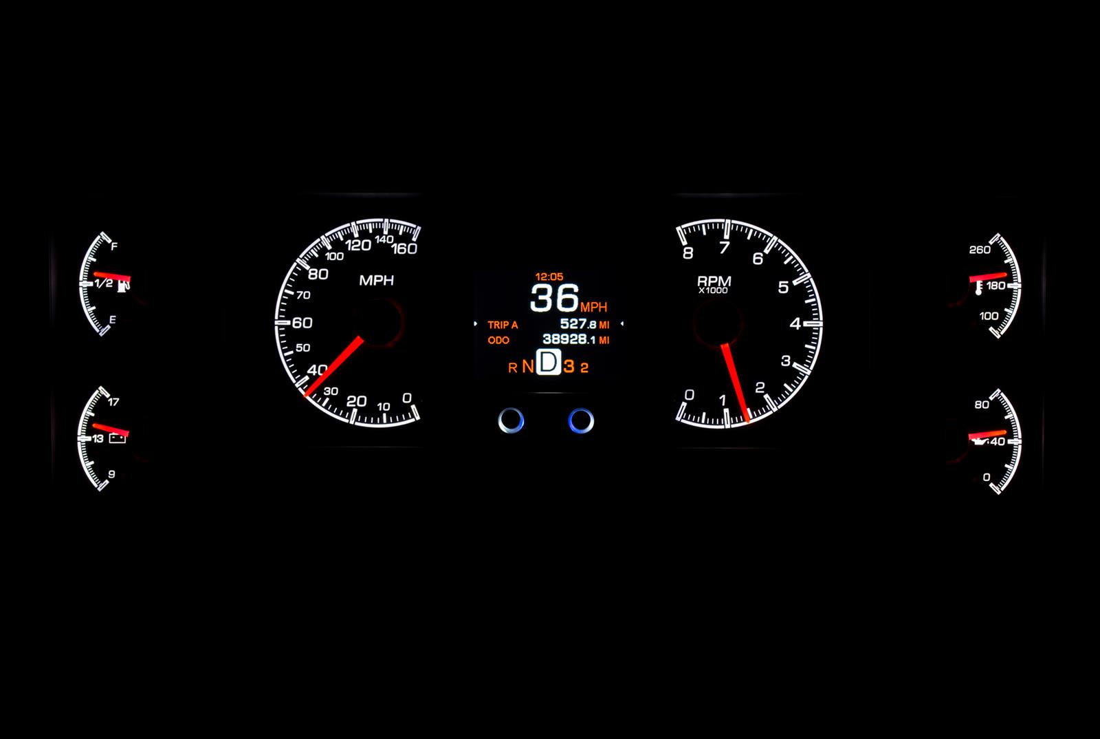 Dakota Digital HDX Direct-Fit Analog Gauge Systems HDX-84B-REG-K