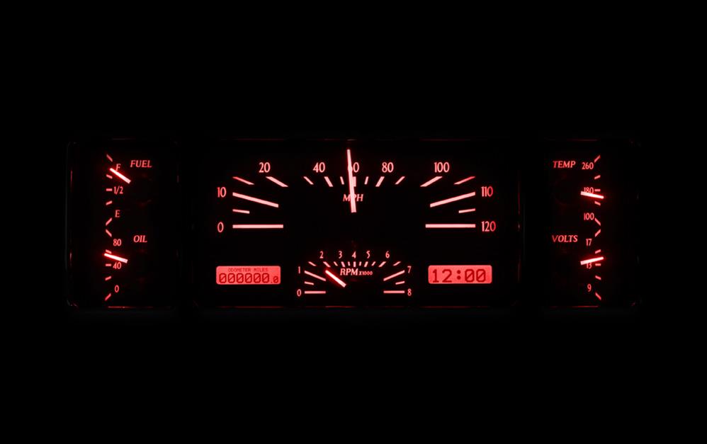 Dakota Digital VHX Series Direct-Fit Analog Gauge Systems MHX-39C-K-W