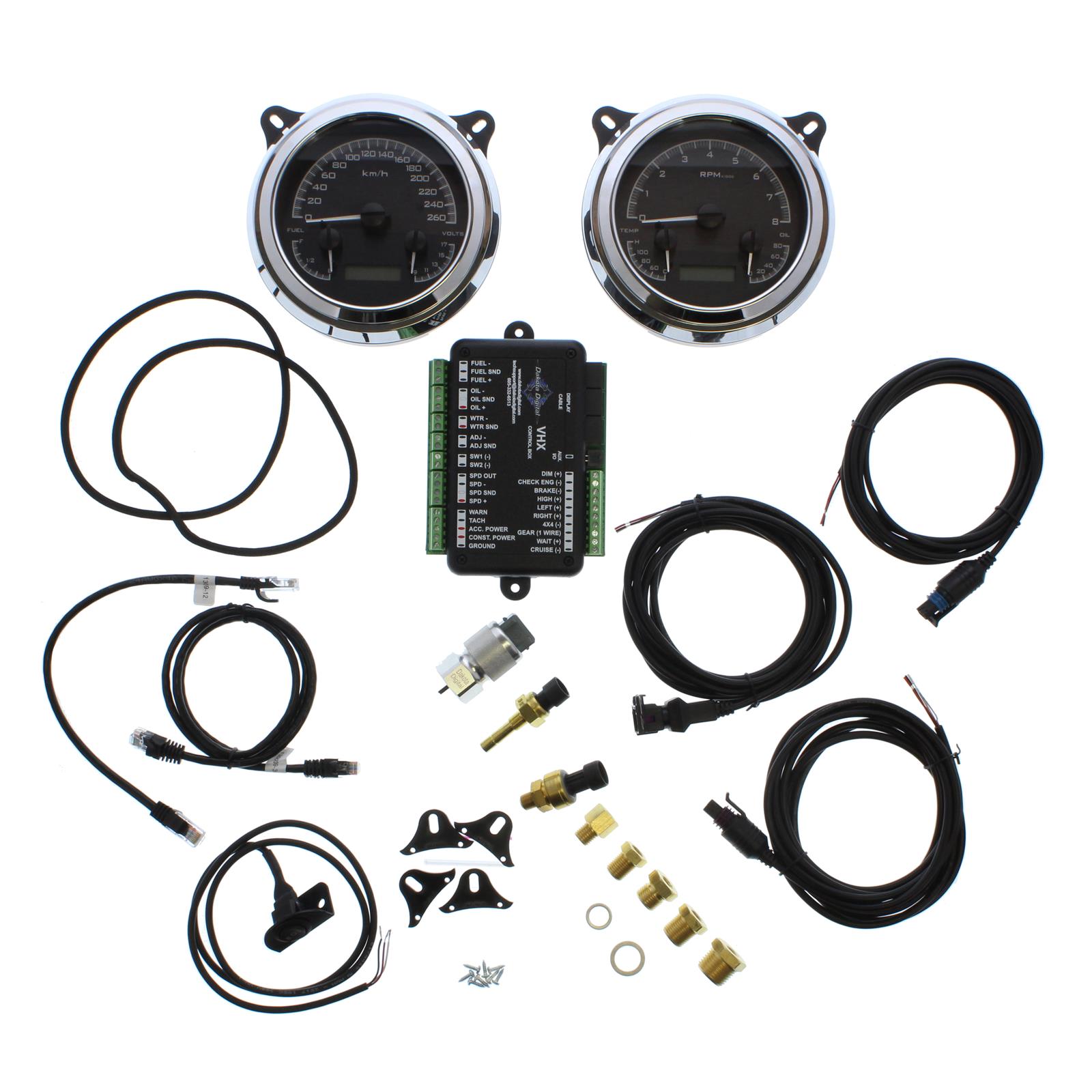 Dakota Digital VHX Series Direct-Fit Analog Gauge Systems MHX-47C-PU-K-B