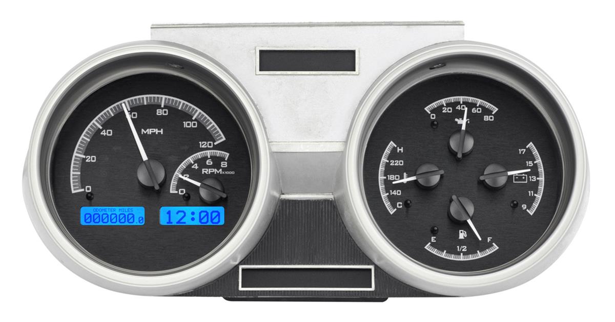 Dakota Digital VHX Series Direct-Fit Analog Gauge Systems VHX-66O-CUT-K-B