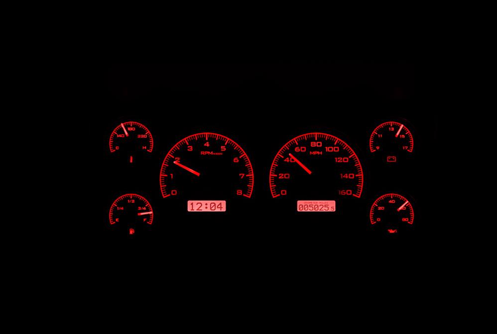 Dakota Digital VHX Series Direct-Fit Analog Gauge Systems MHX-86C-S10-K-R